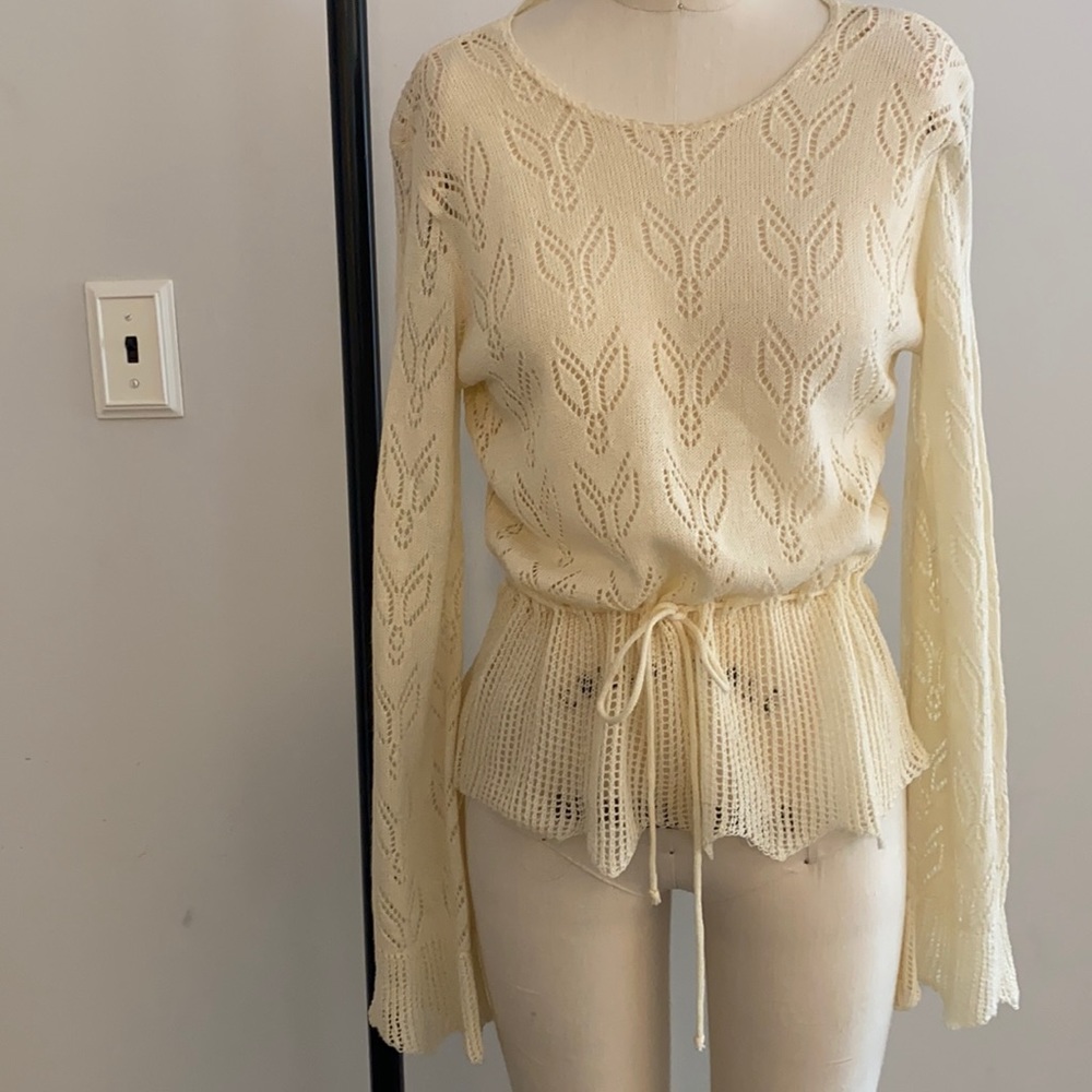 Victorian pointelle sweater
